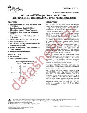 TPS77501PWP datasheet  